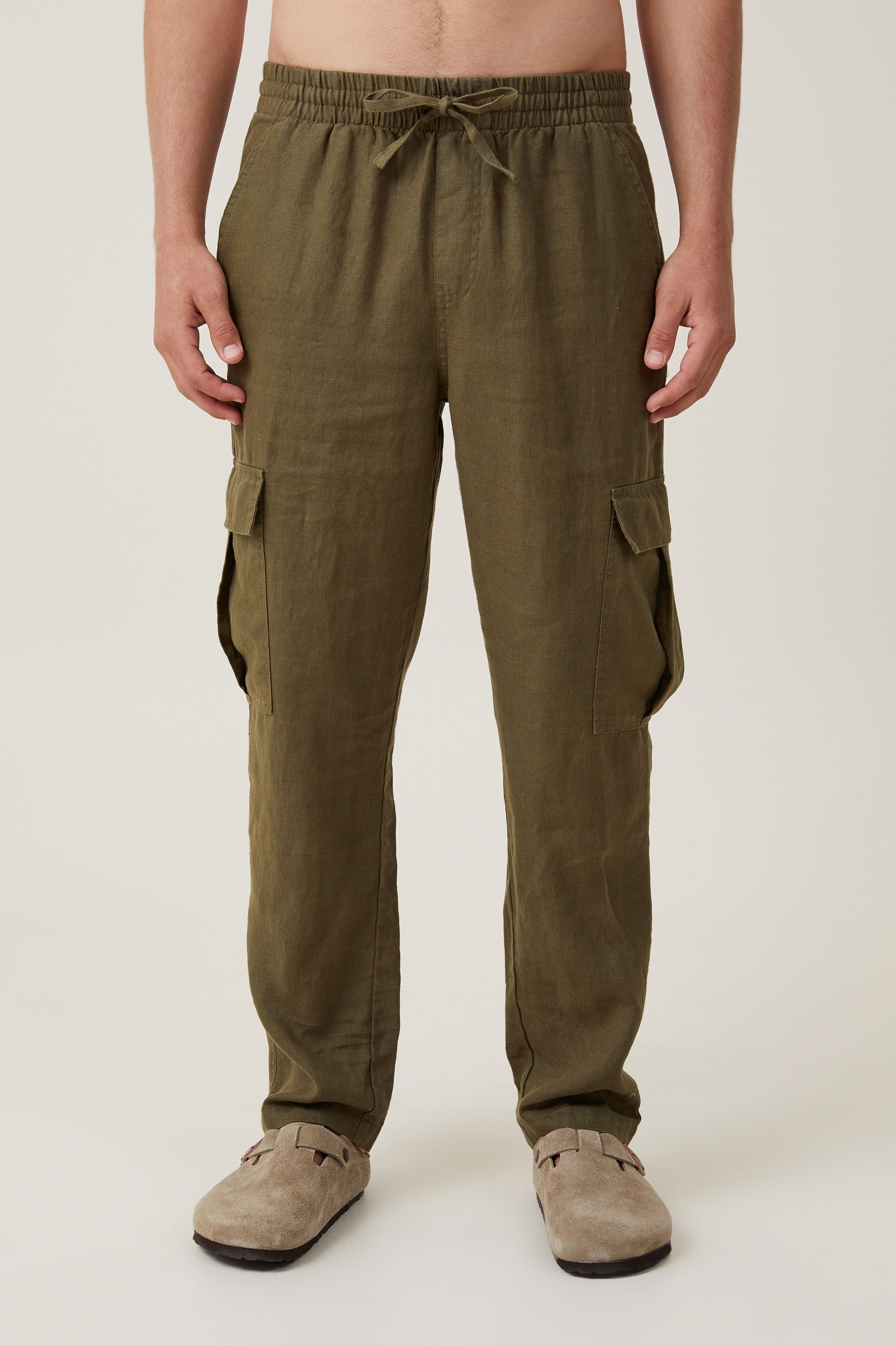Plus Size Plus Size Sky Blue Cotton Linen Pants Online in India | Amydus